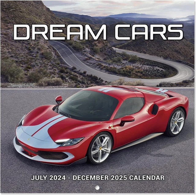 WALL CALENDAR 20242025 Cars from July 2024 to December multi 33.00