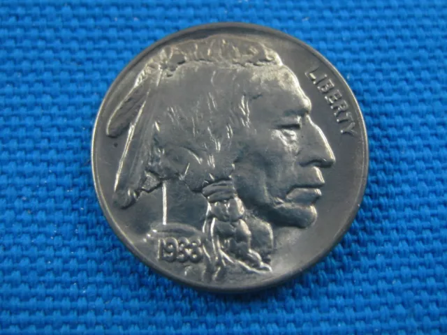 1938 D/D Choice Uncirculated Buffalo Nickel US 5 Cent Coin