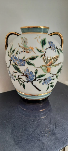 Vase Otagiri Japon – Gibson – Fleurs Et Colibris – Porcelaine Multicolore (occasion, état Neuf)