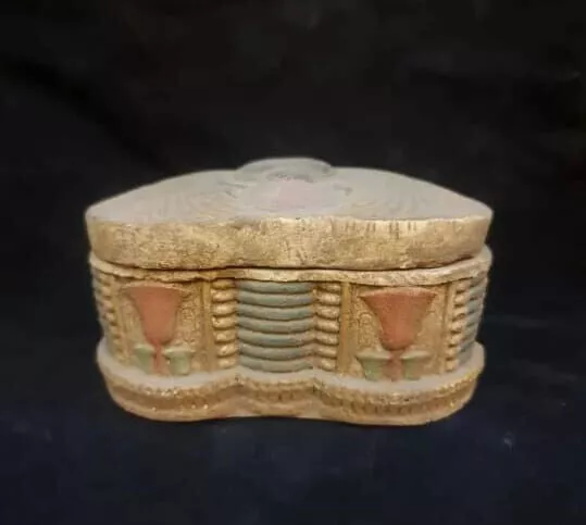 Rare Antiques Ancient Egyptian Scarab jewelry Box Protection Goddess Egyptian BC