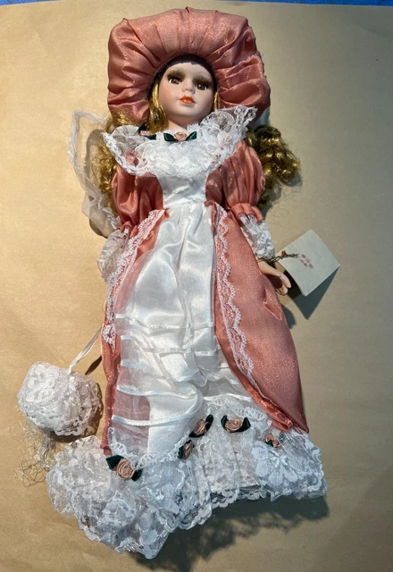 Handcrafted 16 Inch Porcelain Doll **Jam Lee** in Pink