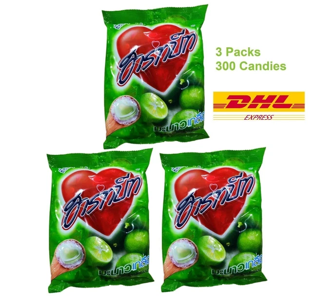 300 caramelle battito cardiaco nuove caramelle al sapore di sale lime 280 g (3 confezioni)