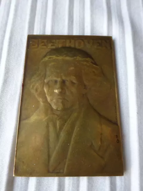 Médaille en bronze de BEETHOVEN - signée par Abel Lafleur