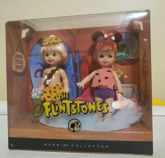 Mattel Flintstones Pebbles & Bamm-Bamm Silver Label Collector Barbies NIB 2008