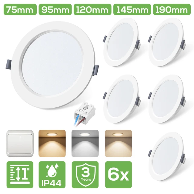 4W 6W 9W 15W 20W LED Recessed Ceiling Lights Flat Panel Ultra slim ...