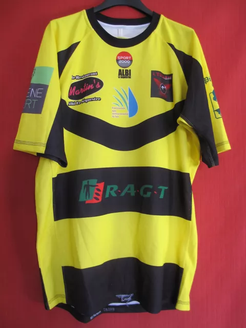 Maillot Albi le Sequestre Rugby shirt Jaune RAGT Porté n° 6 jersey - XL 2