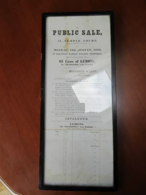 Vintage Sales Ledger 1852
