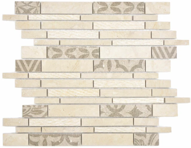 Keramikmosaik Feinsteinzeug beige braun graugrün matt Wand Boden Küche