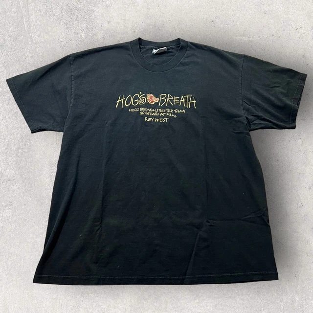 Vintage Hogs Breath Lee Shirt Mens XL Black Florida Keys USA Made Casual Tee Vintage Hogs Breath Lee Shirt Mens XL Black Florida Keys USA Made Casual Tee