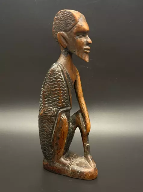 Antique Male Art Tribal Wooden, South African Wood Carving, Statue, Hand Carved⭐