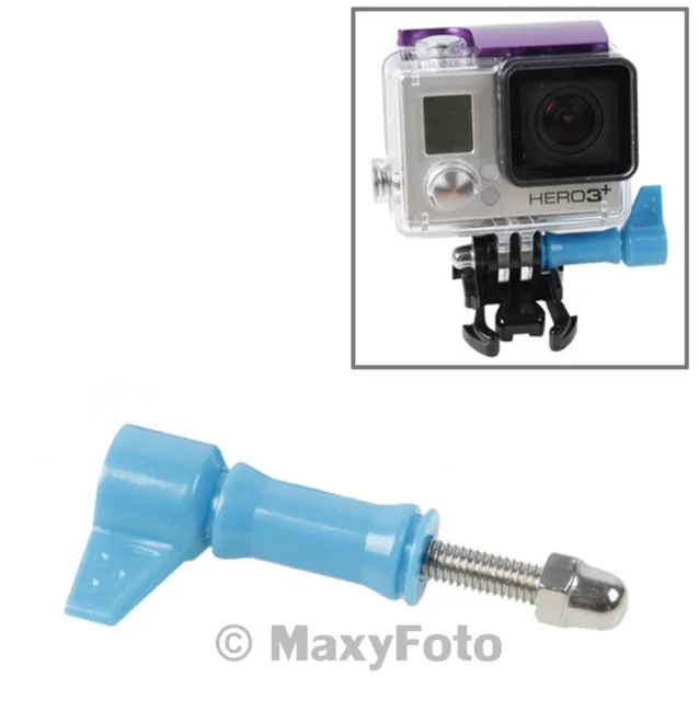 Maxy Set 1X Vite Bullone Pomello Fissaggio Hr213 Blu Per Action Cam 0006F4A
