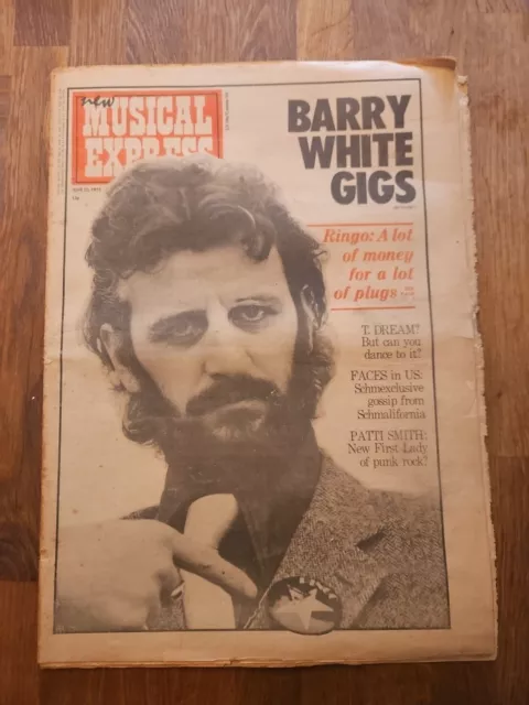 NME New Musical Express April 12th 1975, Ringo Starr Cover
