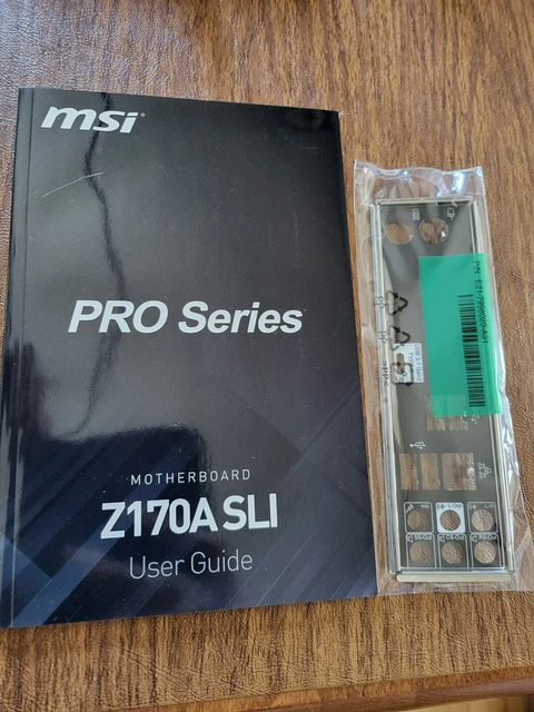 I/O Shield for MSI Z170A SLI Motherboard - Brand New