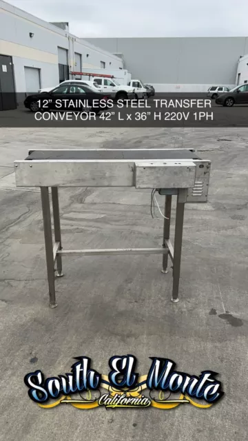 12” Stainless Steel Conveyor Transfer 42” L 220V 1Ph