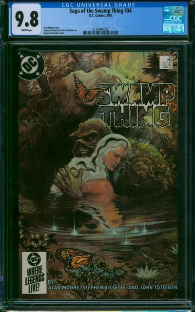 Saga of the Swamp Thing #34 ⭐ CGC 9.8 - 1 of ONLY 34 ⭐ Alan Moore DC Comic 1985