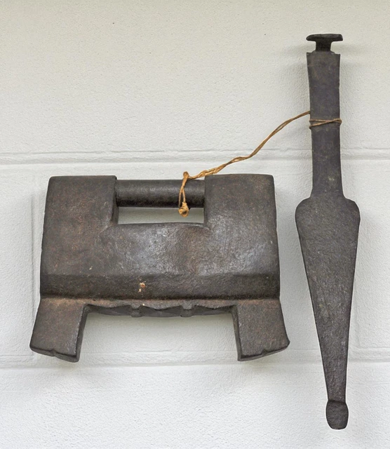 Ancien gros verrou en fer pour porte,serrure ferrure heurtoir penture | eBay