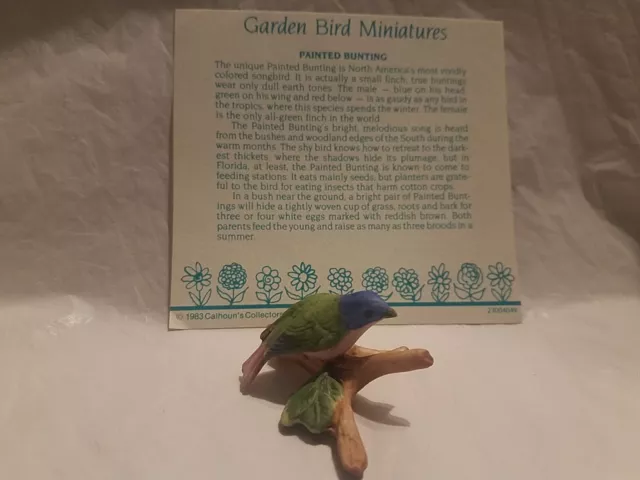 Vintage 1980'S Royal Cornwall Painted Bunting Garden Bird Miniatures Figurine