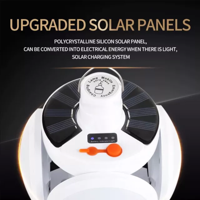 Solar LED Torch Rechargeable Night Light Outdoor Camping Lamp Emergency new