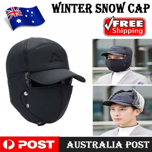 Snow Hat Mens Neck Winter Warm  Trooper hiking Women Snow Ski Ear Flap Mask Cap