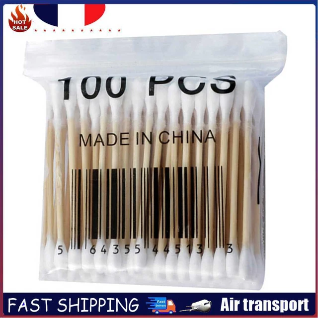 100pcs Double Head Cotton Stick Outdoor Disposable Cotton Swab First Aid Kit