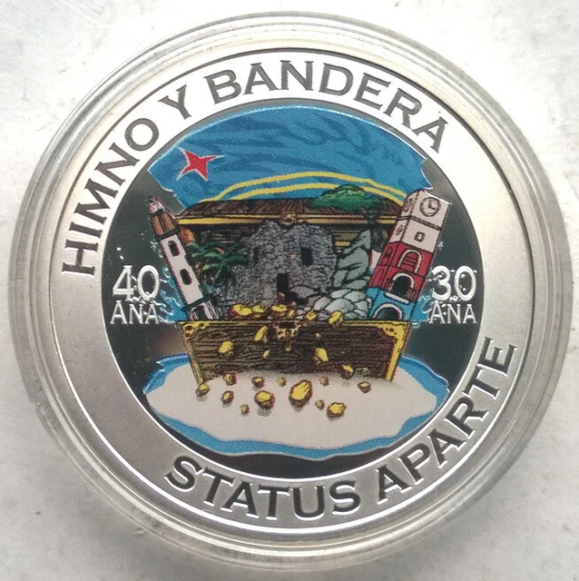 Aruba 2016 Status Aparte 5 Florin Silver Coin,Proof
