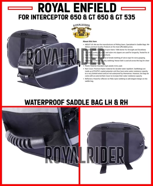 Se adapta a la BOLSA DE SILLÍN IMPERMEABLE Enfield LH y RH para Interceptor...