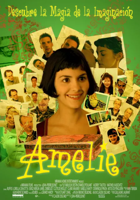 AMELIE POULAIN - Affiche de Cinéma - Poster du Film - Audrey Tautou & Kassovitz