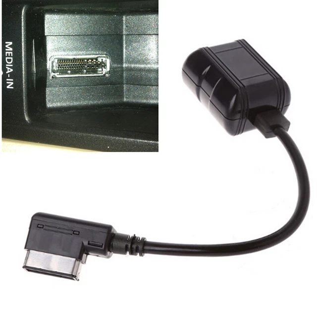 Blueteeth MMI Interface Audio Input Cable Adapter for Mercedes Radio Stereo Aux