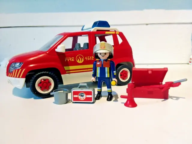 Playmobil Voiture/Véhicule De Pompiers 4X4 Caserne City Life