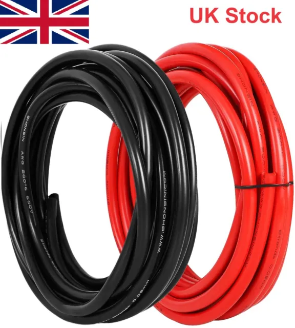 Flexible Soft Silicone Battery Wire Cable 6 AWG UK Seller, Stock