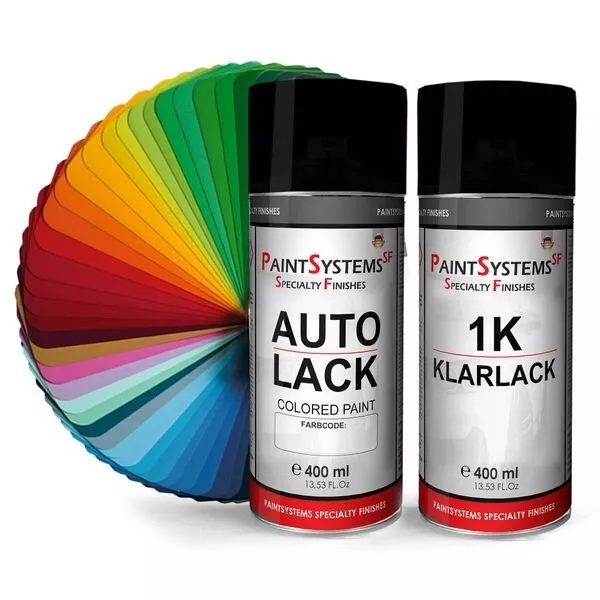 Autolack Spray Mercedes MB 744 Brilliantsilber met + Klarlack 2x400ml Spraydose