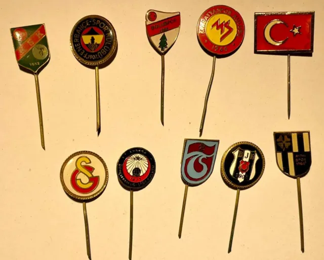Turkish Football Badges from Turkey, Collected In the 1990’s.