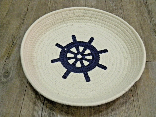 Panier portapane Centre de Table Corde Tressé Mer Bol