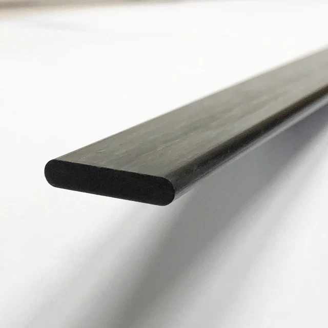 6mm x 1mm x 1000mm - PULTRUDED-Flat Carbon Fiber Bar. 100% Pultruded high...