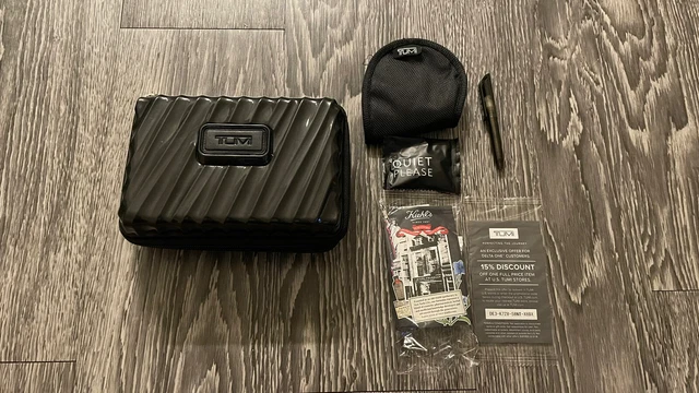 Tumi Mini Zip Travel Toiletry Hardcase Black
