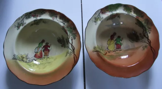 Royal Doulton The Gleaners Bowls X2