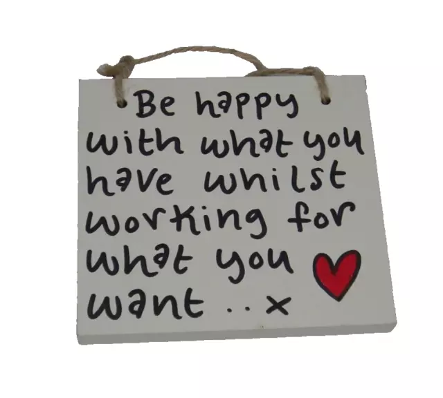 Be Happy Inspiring Life Quote Sign Wall Plaque Decor Motivating Gift