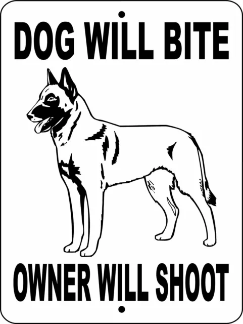 0300 Belgian Malinois 9"x12" Aluminum Sign