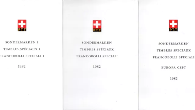 Schweiz  9 Faltblätter 1982 komplett gestempelt  Nr. 186 - 194