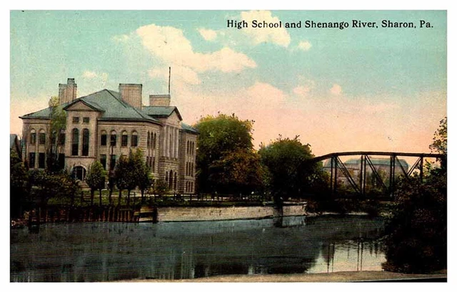 Postcard SCHOOL SCENE Sharon Pennsylvania PA AQ8916