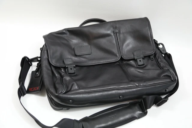 #329 TUMI Alpha Nappa Leather Flap Expandable Briefcase 96169DH