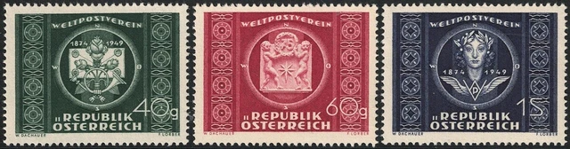 Österreich 1949 ANK 955-957 MICHEL 943-945 Weltpostverein UPU postfrIsch