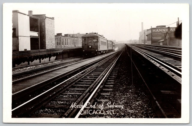 Chicago Hannibal Furniture & Upholstery North End of Subway Station~RPPC 1940s Chicago Hannibal Furniture & Upholstery North End of Subway Station~RPPC 1940s
