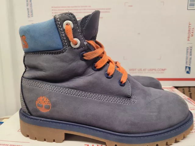 TIMBERLAND NBA NEW York Knicks boys boots size 4.5 Used Great