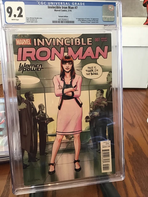 Invincible Iron Man #7 CGC 9.0 Women of Power variant ( 2016 ) 1st App Riri Key