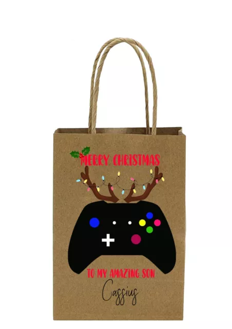 Regalo Personalizado Bolsa, Bolsa Para Jugadores, Jugador Controlador Navidad