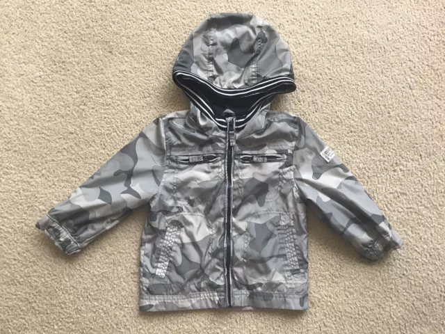 Osh Kosh BGosh Boys 2T Rain Jacket Grey Cammo