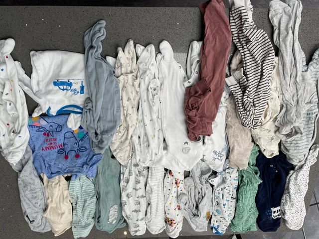 Baby Boys 0-3M Month clothes Bundle Job Lot Huge 80+ Items 
