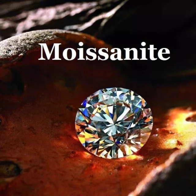 Moissanite  Lose D Farbe Weiß Rundschliff mit Zertifikat Ausgezeichnet