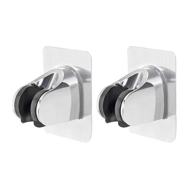 Soporte de Cabezal de Ducha de Mano Adhesivo Ajustable de ABS 2uds